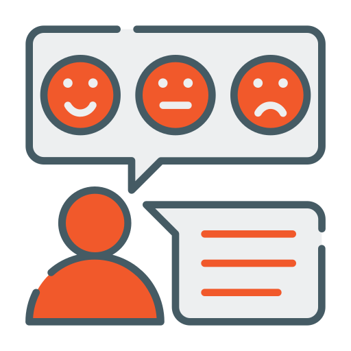 Feedback collection and analysis icon for client satisfaction